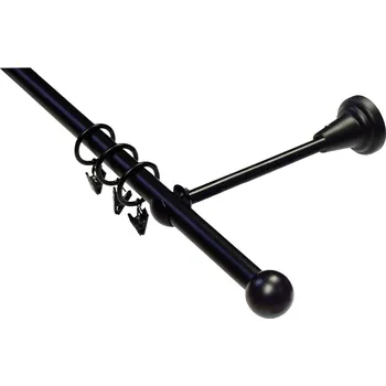 Garnýž Ø 16 jednotyč ,černá,komplet KOULE Barva: CE - černá, Délka: 400 cm, typ kroužků: bez kroužků