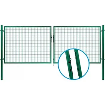 Pletivo PSK Brána dvoukřídlová 950 x 3600 mm, svařovaná síť, zelená