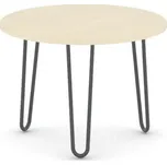 Kulatý konferenční stůl SPIDER, průměr 60 cm, černá podnož, bříza 102125721