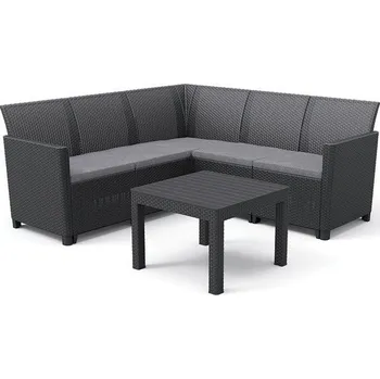 Zahradní sestava Keter Claire 5 Seat Corner set grafit/šedý