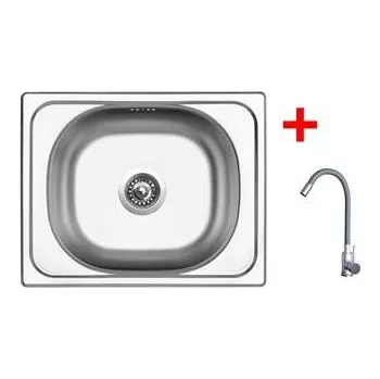 Nerezový dřez Sinks CLASSIC 500 + ELASTA nerez/šedá