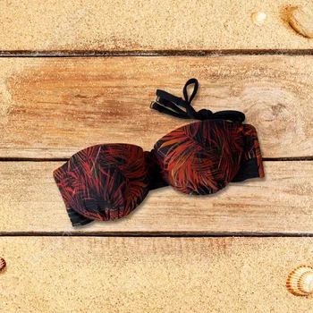 Dámské plavky Vrchní díl plavek BB716 černá-oranž - Selmark 75B