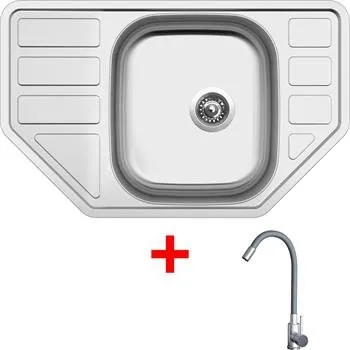 Nerezový dřez Sinks CORNO 770 + ELASTA nerez/šedá