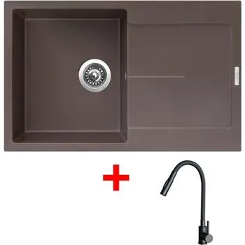 Sinks ULTIMA 790 Marone + ELASTA S černá matná