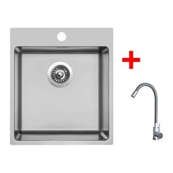 Nerezový dřez Sinks BLOCKER 450 + ELASTA nerez/šedá