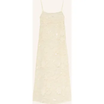 Dámské šaty Mrs & Hugs Dámské Síťované Šaty S Flitry, režná, 34