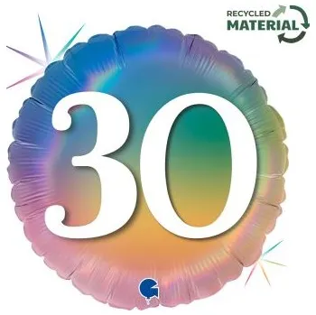 Balónek Kruh - duhový č. 30 - 18"/46cm fóliový balónek nafukovací