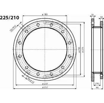 Příslušenství pro ohřívač vody Dražice Příruba redukční 225/210 mm