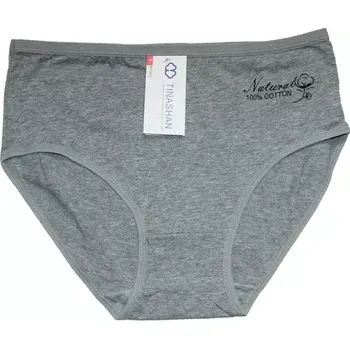 Dámské kalhotky 100% bavlna do pasu 1387 šedé