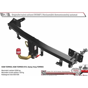 Tažné zařízení Tažné zařízení KGM Korando e Motion 09/2019-> SV 002-529, SVC GROUP