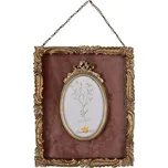 Vínovo - zlatý zdobený závěsný fotorámeček - 23*3*28 cm / 10*15 cm