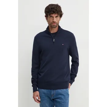 Pánský svetr Bavlněný svetr Tommy Hilfiger MW0MW37331 námořnická modř 59X, vel. XXL
