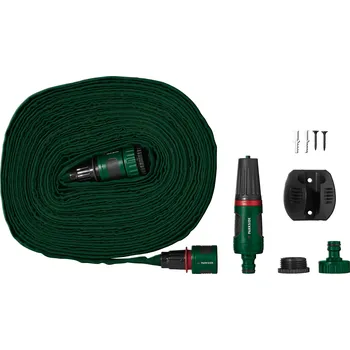 Zahradní hadice PARKSIDE® Sada spirálové hadice / Sada hadice na terasu / Sada ploché hadice (plochá hadice 15 m)