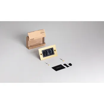 Elektrická zásuvka BUSTER + PUNCH EU 2G SOCKET / SCHUKO TYPE F Barva: Zlatá