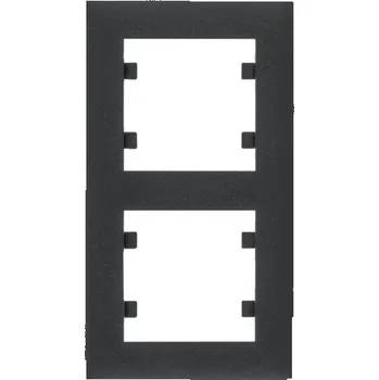 vypínač Hager Rámeček, Lumina intense, černá mat Orientace: Svislý, Rozměry: 2-násobný