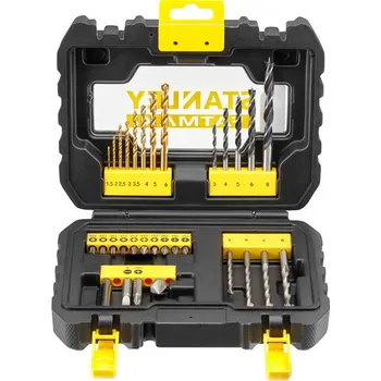 Bit STANLEY Sada vrtáků do kovu, bitů, magnetický držák bitů, záhlubník, kufr, 31ks