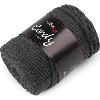 Provázková příze 100 m Cordy, barva 45 (8236) šedá uhlová