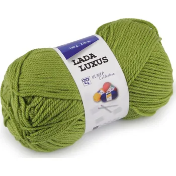 Pletací příze Lada Luxus 100 g, barva 15 (52420) zelená