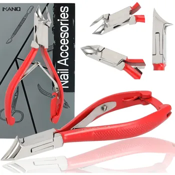 Nůžky na nehty pro tlusté zarostlé nehty stříhací kleště na kůžičky manikúra salon SPA IM-918-5,5-RED