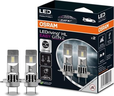 Osram Sada autožárovek OSRAM H7/H18-LED EASY GEN 2 (2ks)