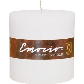 Svíčka Svíčka válec 100x100 bílá rustikální