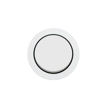 vypínač rond 2.0 | vypínače + tlačítka 230 V - retrofit, easyfit Spínače/tlačítka: Spínač 1-pólový (řazení 1), Varianta: small trim, Barva: white alu
