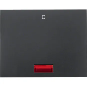 Elektrická zásuvka Kryt s potiskem "0" a průzorem Berker K.1/K.5 Barva: Antracit, Povrch: Mat