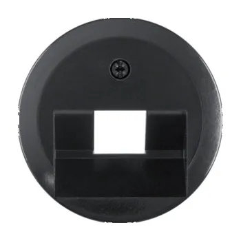 Elektrická zásuvka Berker Centrální díl pro datovou zásuvku 1x RJ45, serie 1930/Glas/R.Classic Barva: Černá, Povrch: Lesk