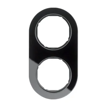 vypínač Berker Rámeček Serie R.classic, sklo, černá Rozměry: 2-násobný