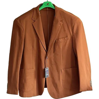 Pánské sako MAXFORT sako pánské FIDEO strech nadměrné velikosti 6XL hnědá