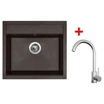 Kuchyňský dřez Sinks SOLO 560 Marone + ARCO celonerezová