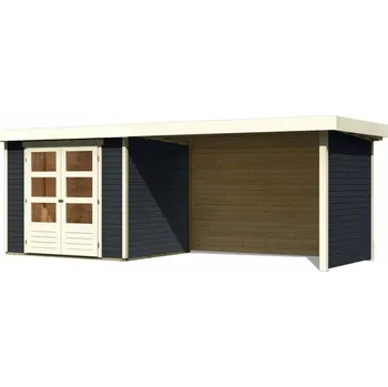 Zahradní domek Dřevěný zahradní domek ASKOLA 3 s přístavkem 280 Lanitplast