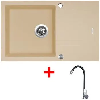 Sinks LINEA 780 XC Sahara + Elasta nerez/černá