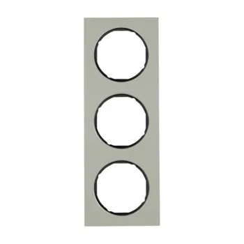 Elektrická zásuvka Rámeček Berker R.3, ušlecht. ocel/černá Rozměry: 3-násobný