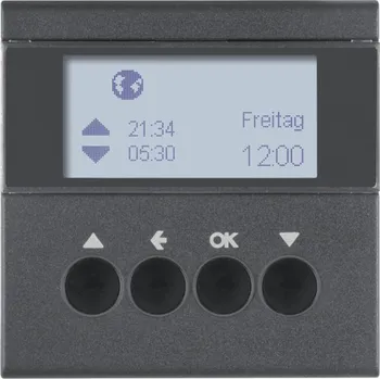 vypínač Žaluziový časový spínač s displejem, Berker S.1/B.3/B.7 Barva: Antracit, Povrch: Mat
