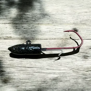 Rybářský háček JIGOVÁ HLAVIČKA TORPEDO ČERNÁ HOLOGRAM 40G-VMC 4/0 -5KS