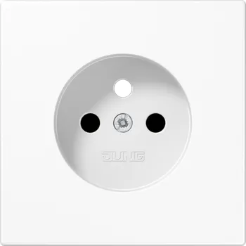 Koupelnový nábytek Centrální díl pro zásuvku se zemnícím kolíkem, JUNG LS990 Barva: Matná sněhová bílá