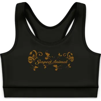 Dívčí funkční top KEEP CALM černá Bamboo Ultra - Hnědá / 130