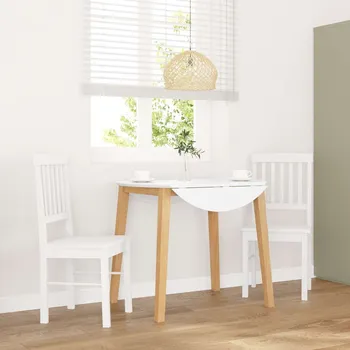 Jídelní židle vidaXL Jídelní židle 2 ks masivní dřevo gumové [4102425] Barva: Bílá