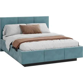 Postel Čalouněná postel AVEIRO 180x200 s kovovým zdvižným roštem TYRKYSOVÁ