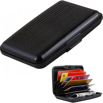 Peněženka VERK GROUP Hliníková peněženka na doklady černá