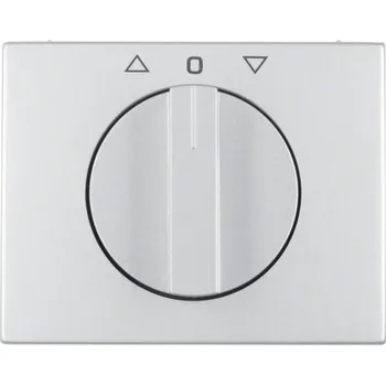 vypínač Centrální díl s otočným knoflíkem pro otočný žaluziový stmívač, Berker K.1/K.5 Barva: Alu elox