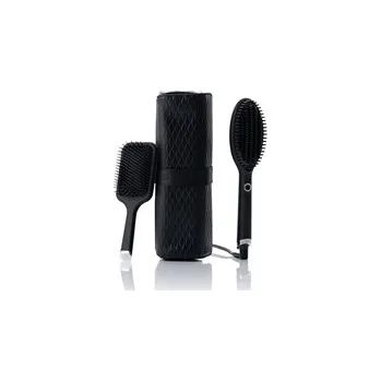 Kosmetická sada GHD Glide horkovzdušný kratáč, iontová technologie, dárková sada, Iced Luxe Collection, černá