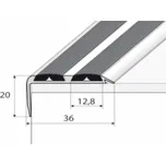 Schodová lišta protiskluzová s gumou Barva: šampaň E02, Délka: 120 cm