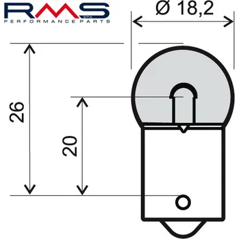 Autožárovka Žárovka RMS 246510225 12V 5W, R5W BA15S bílá