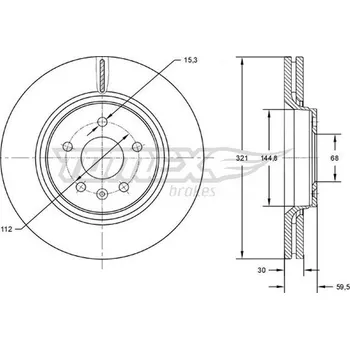 Brzdový kotouč Brzdový kotouč TOMEX Brakes TX 72-81