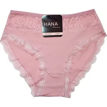 Dámské kalhotky do pasu s krajkou 3814 růžové 607-38