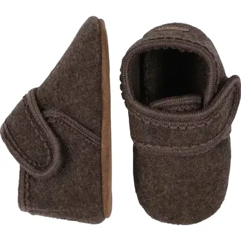 Pánské ponožky mpDenmark dětské indoor vlněné botičky Hnědá 23-24