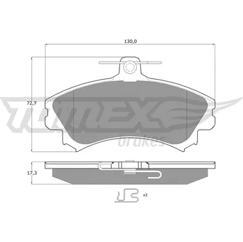Brzdová destička Sada brzdových destiček, kotoučová brzda TOMEX Brakes TX 11-521