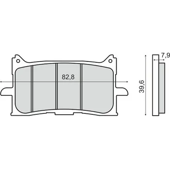 Brzdová destička Brzdové destičky RMS 225103493 organické